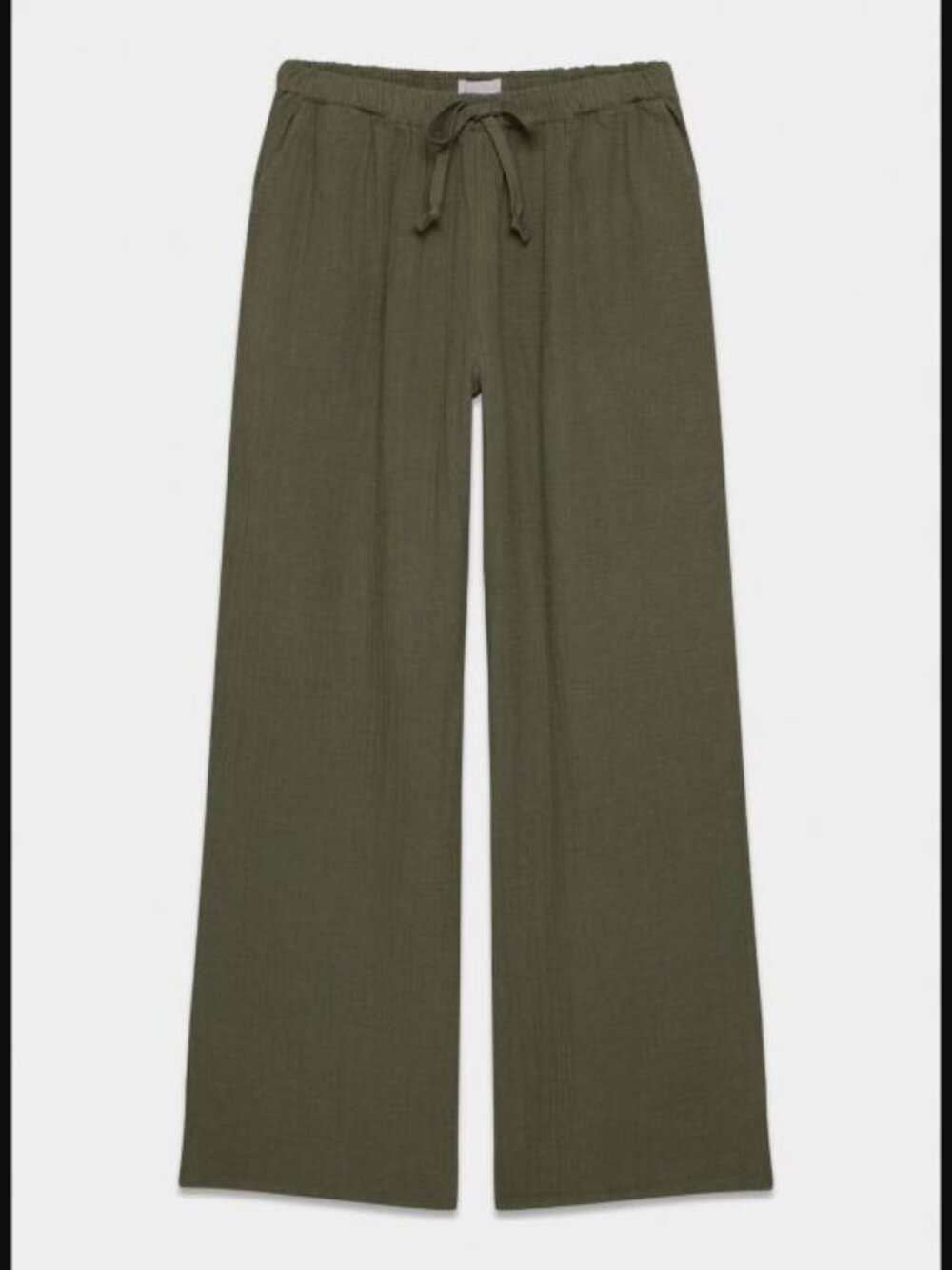Aritzia Little Moon Sail Dark Olive 100% Organic Cotton Pants Size S